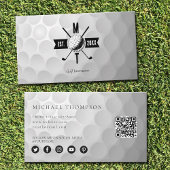 Golf Instructor Business Social Media QR Code Visitekaartje