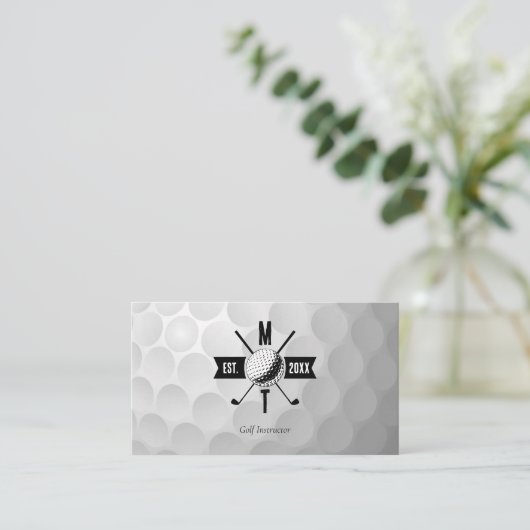 Golf Instructor Business Social Media QR Code Visitekaartje (Staand voorkant)