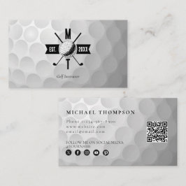 Golf Instructor Business Social Media QR Code Visitekaartje