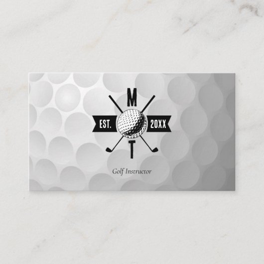 Golf Instructor Business Social Media QR Code Visitekaartje (Voorkant)