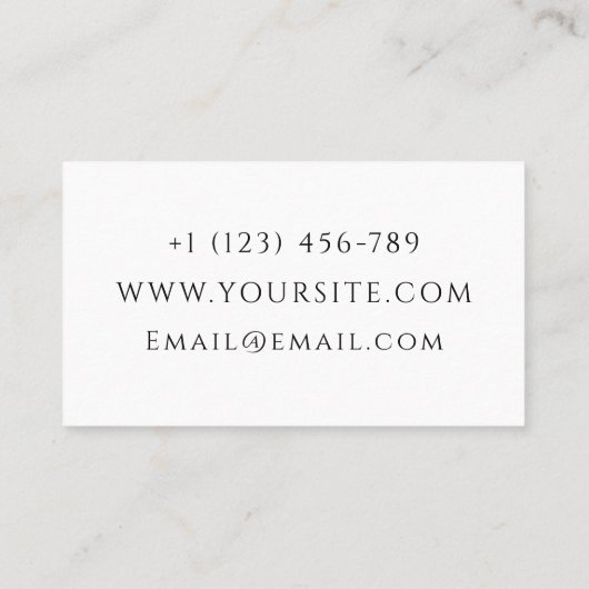 Golf Instructor Coach Elegant Minimalistisch Eenvo Visitekaartje (Achterkant)