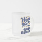 Golf Instructor Gift Matglas Koffiemok (Voorkant rechts)