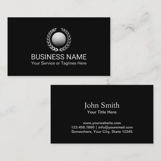 Golf Instructor Golf Club Professional Visitekaartje (Voorkant / Achterkant)