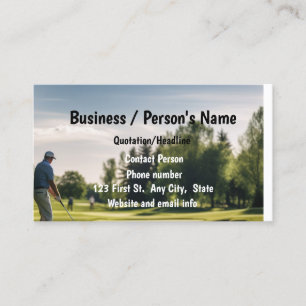 Golf Instructor Golfing Golfer Custom Business Visitekaartje