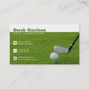 Golf Instructor Green Grass   Beste sport Visitekaartje