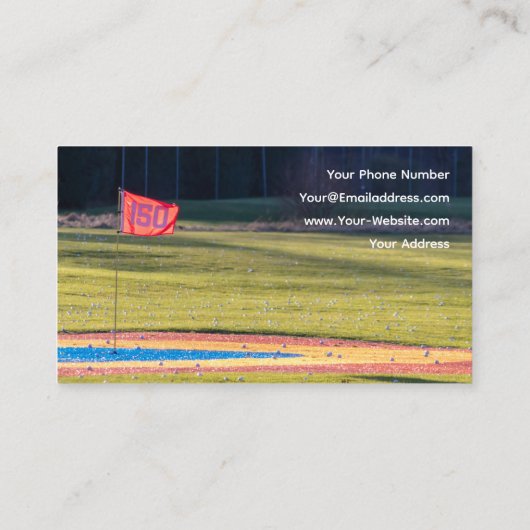 Golf Instructor Hole in een golfbaan Golf Sport Visitekaartje (Achterkant)