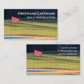 Golf Instructor Hole in een golfbaan Golf Sport Visitekaartje (Voorkant / Achterkant)