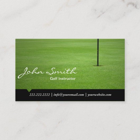 Golf Instructor Hole in One Professional Visitekaartje (Voorkant)