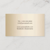 Golf Instructor Modern Gold Stripe Visitekaartje (Achterkant)