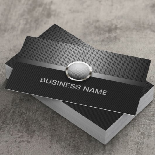 Golf Instructor Modern Metal Professional Sport Visitekaartje