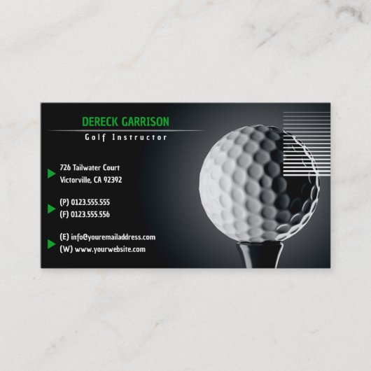Golf Instructor | Perfecte sport Visitekaartje (Voorkant)