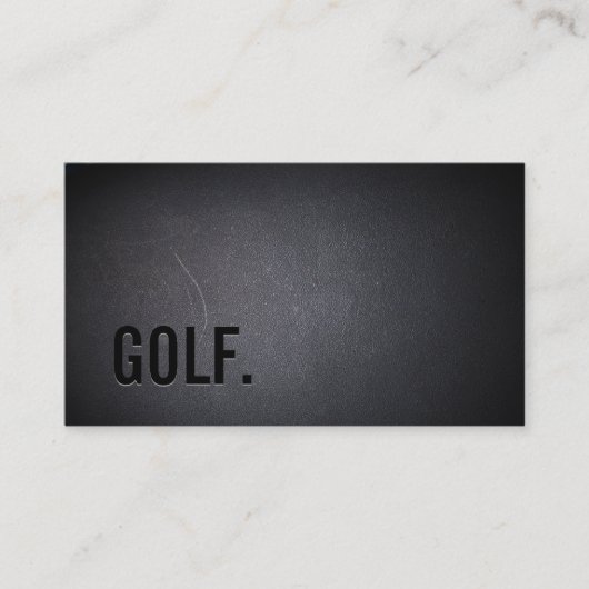 Golf Instructor Professional Black Minimalist Visitekaartje (Voorkant)