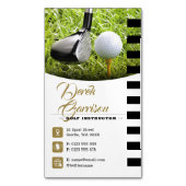 Golf Instructor | Professional Golf Lessons Gold Magnetisch Visitekaartje (Voorkant Verticaal)