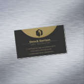 Golf Instructor | Professional Golf Lessons Gold Magnetisch Visitekaartje (Voorbeeld)