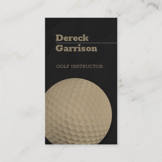 Golf Instructor | Professional Golf Lessons Gold Visitekaartje (Voorkant)