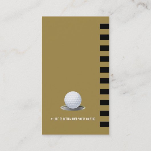 Golf Instructor | Professional Golf Lessons Gold Visitekaartje (Achterkant)