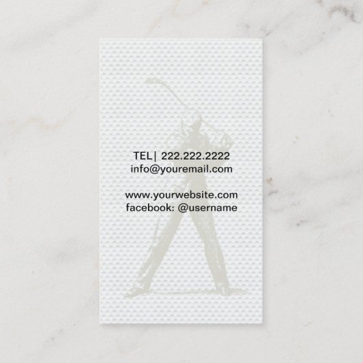 Golf Instructor Professional Visitekaartje (Achterkant)