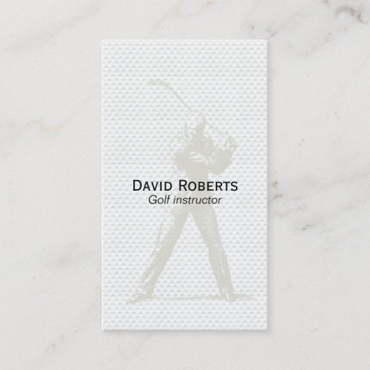 Golf Instructor Professional Visitekaartje (Voorkant)