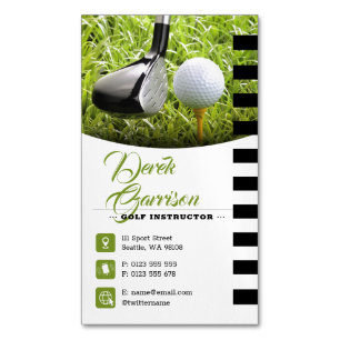 Golf Instructor   Professionele Golflessen Magnetisch Visitekaartje