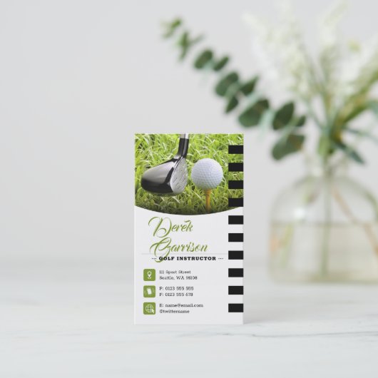 Golf Instructor | Professionele Golflessen Visitekaartje (Staand voorkant)