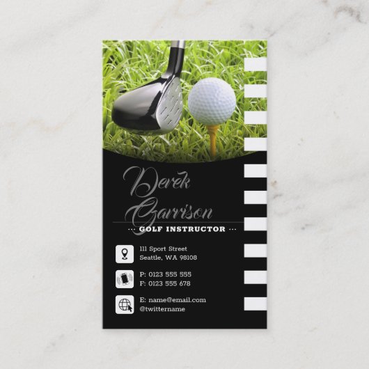 Golf Instructor | Professionele Golflessen Visitekaartje (Voorkant)