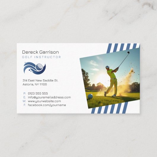 Golf Instructor | Professionele leraar Visitekaartje (Voorkant)