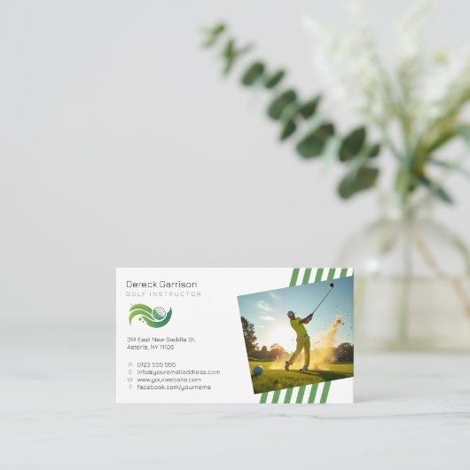 Golf Instructor | Professionele leraar Visitekaartje (Staand voorkant)