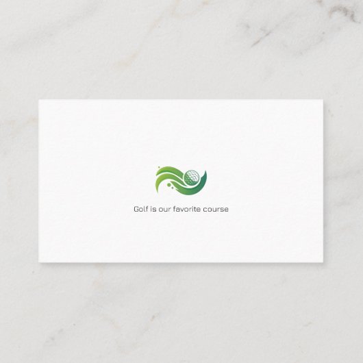 Golf Instructor | Professionele leraar Visitekaartje (Achterkant)