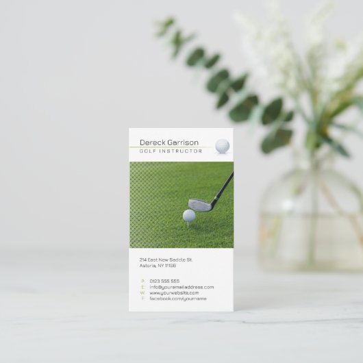 Golf Instructor | Professionele leraar Visitekaartje (Staand voorkant)