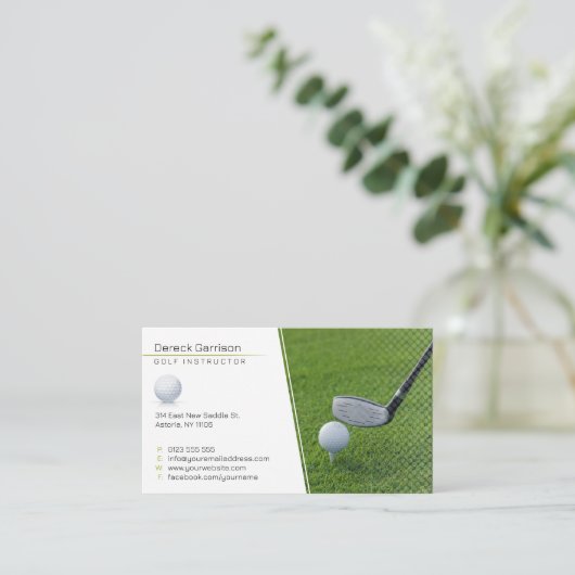 Golf Instructor | Professionele leraar Visitekaartje (Staand voorkant)