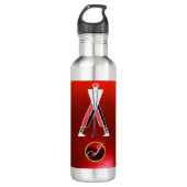 GOLF INSTRUCTOR RED RUBY MONOGRAM WATERFLES (Voorkant)