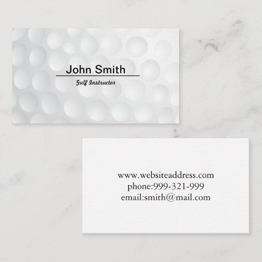 Golf Instructor Visitekaartje (Voorkant / Achterkant)