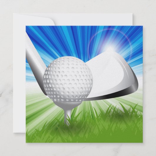 Golf Invitation Kaart (Voorkant)