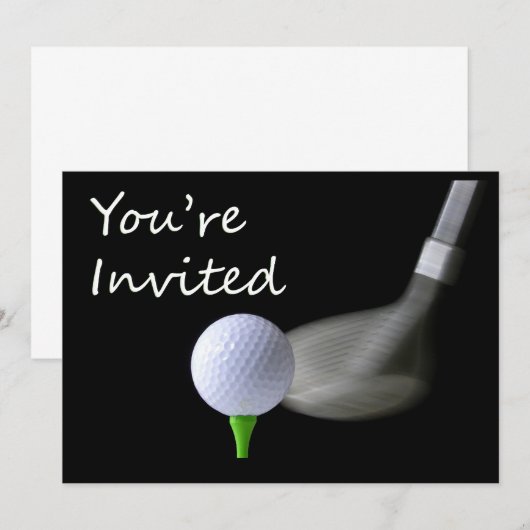 Golf Invitation Kaart (Voorkant / Achterkant)