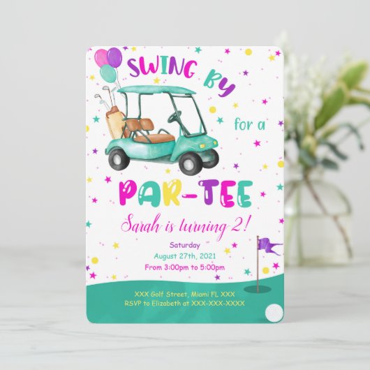 Golf Invitation Kaart (Staand voorkant)