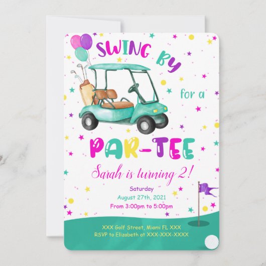 Golf Invitation Kaart (Voorkant)