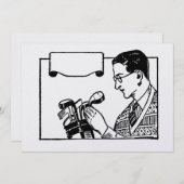 Golf Invitation Kaart (Voorkant / Achterkant)