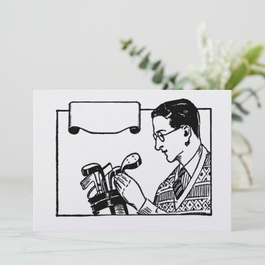 Golf Invitation Kaart (Staand voorkant)