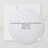 Golf Invitation Woman Golfer Kaart (Achterkant)