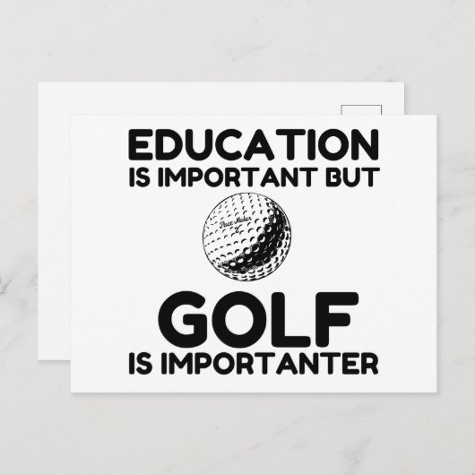GOLF IS BELANGRIJKER BRIEFKAART (Voorkant / Achterkant)