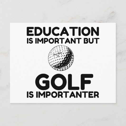 GOLF IS BELANGRIJKER BRIEFKAART (Voorkant)