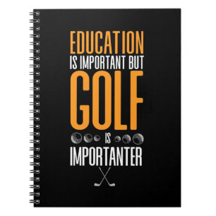 Golf is belangrijker dan onderwijs notitieboek