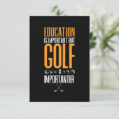 Golf is belangrijker dan onderwijs RSVP kaartje (Staand voorkant)