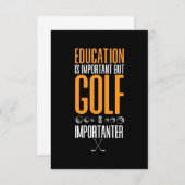 Golf is belangrijker dan onderwijs RSVP kaartje (Voorkant / Achterkant)