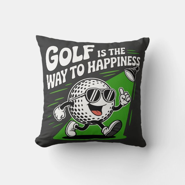 Golf is de weg naar geluk kussen (Voorkant)