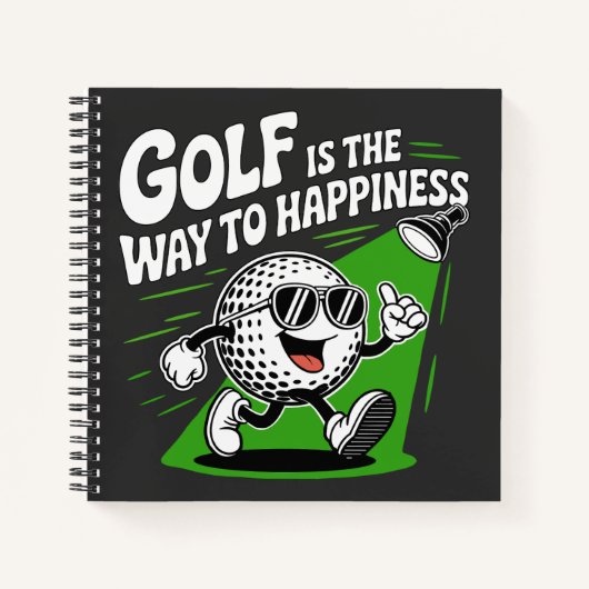 Golf is de weg naar geluk notitieboek (Voorkant)