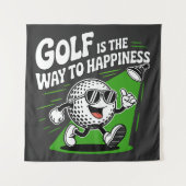 Golf is de weg naar geluk wandkleed (Voorkant)