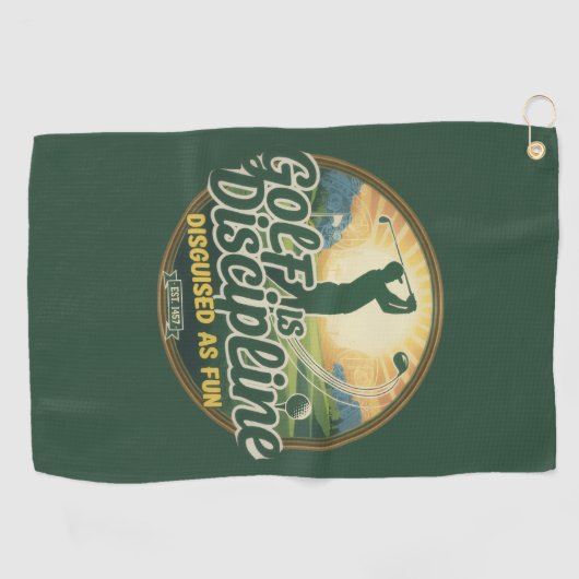Golf Is Discipline Disguised as Fun Golfhanddoek (Horizontaal)