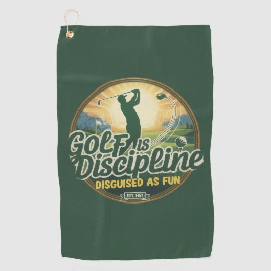 Golf Is Discipline Disguised as Fun Golfhanddoek (Voorkant)