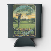 Golf Is Discipline Disguised as Fun | Motivational Blikjeskoeler (Voorkant)